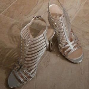 Silver Christian Siriano Pumps